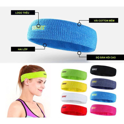 Băng Trán, Băng Đô Chặn Mồ Hôi Thể Thao Nam Nữ Sport Anti-Slip Sweatband Cao Cấp MÀU ĐEN