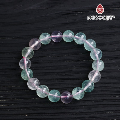 Vòng tay đá Prehnite xanh tím size hạt 10mm - Ngọc Quý