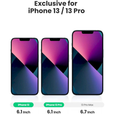 Ugreen UG80967SP194TK 2pcs 6.1 inch Miếng dán cường lực dành cho iphone 13 / 13 Pro - 2 miếng - HÀNG CHÍNH HÃNG