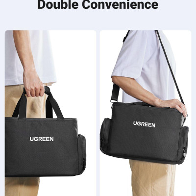 Ugreen UG15236LP667TK Túi đựng dùng cho trạm sạc 600W 1200w 2200w Gs600 gs1200 có quai xách màu ghi xám có thể đựng đa năng - HÀNG CHÍNH HÃNG