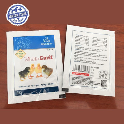 VEMEDIM Vime Gavit - Combo 05 Gói Úm Gà Vịt, Ngan, Ngỗng, Đà Điểu 10g - Lonton Store