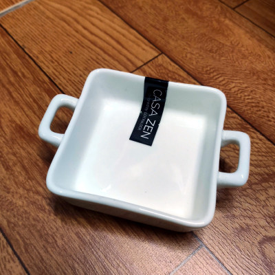 Dĩa sứ chấm mắn đựng gia vị 2 quai Casa Zen chuẩn Hàn Quốc