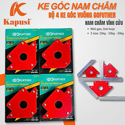 Bộ 4 ke góc nam châm, Ke góc vuông đủ loại 12kg 22kg và 33kg GOFUTHER