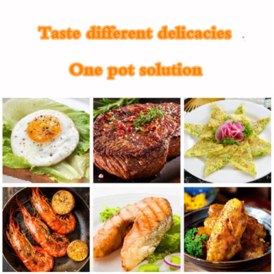 Chảo sâu lòng sử dụng công nghệ phủ chống dính là khoan khắc bề mặt inox 304 cao cấp DSP - Có 2 kích thước 32cm và 34cm - HÀNG NHẬP KHẨU