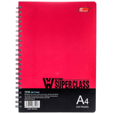 Sổ Lò Xo A4 240 Trang Bìa Giấy-8594