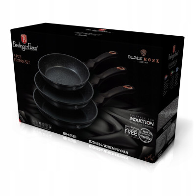 Bộ 3 chảo Berlinger Haus BH/6158F 3pcs Frypan Set 20 - 24 - 28cm