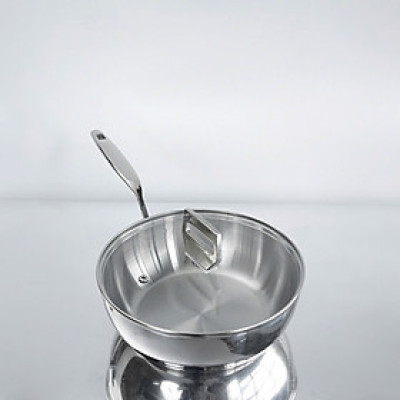 Chảo Sâu Lòng Inox 316 Đúc Liền Khối Hàn Quốc, size 20/24/26cm, Dùng Mọi Loại Bếp, Chống Dính Tự Thân