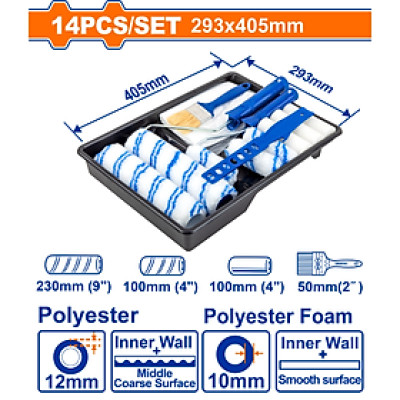BỘ KHAY, CỌ, CON LĂN SƠN 14 TRONG 1 WCB3H13 WADFOW - HÀNG CHÍNH HÃNG