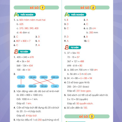 Phiếu Ôn Hè Toán Lớp 2 - Hành Trang Vững Kiến Thức Lên Lớp 3 (MEGA)