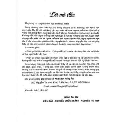 Sách - Hướng Dẫn Nói Và Viết Văn - Nghị Luận Xã Hội - Nghị Luận Văn Học Lớp 7