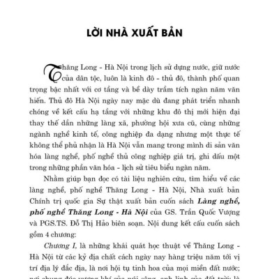 Làng nghề phố nghề Thăng Long Hà Nội ( bản in 2024)