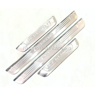 BỘ SẢN PHẨM Nẹp bước chân và ốp chống trầy cốp Kia Cerato 2019-2020 - Mẫu Inox