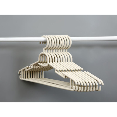 Set 10 cái Móc áo đầm vuông Hara 180 Bằng Nhựa Cao Cấp Inochi Nhật Bản (407 x 80 x 220 mm) - Giao Màu Ngẫu Nhiên