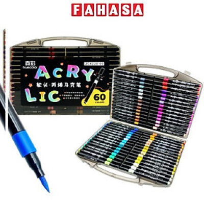Hộp 60 Bút Lông Màu Acrylic Marker - Truecolor ZCA220_60