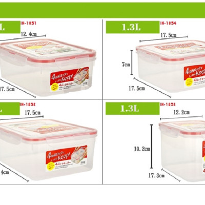 Bộ 03 hộp thực phẩm inomata 1300ml hàng nội địa Nhật Bản No.1853#