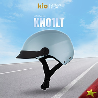 Mũ Bảo Hiểm Nửa Đầu Kio SafeStyle Go KN01LT, Lưỡi Trai Che Nắng, Lót Kháng Khuẩn, Thoáng Khí