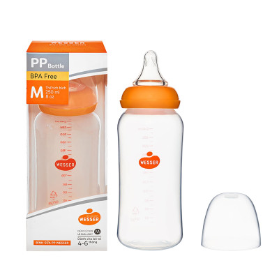 Bình sữa Wesser cổ hẹp PP 250ml