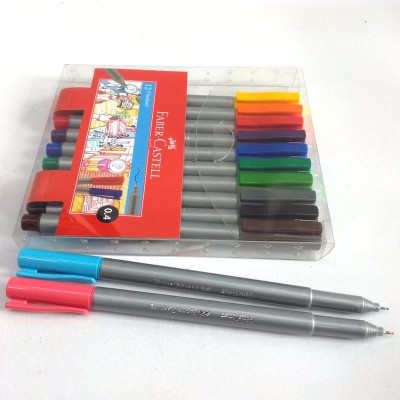 Bút dạ kim nắp kẹp 12 màu Faber 150712