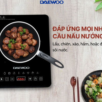 Bếp Từ Đơn Daewoo DWI-1505B, 8 chế độ cài sẵn 1500w - Hàng chính hãng