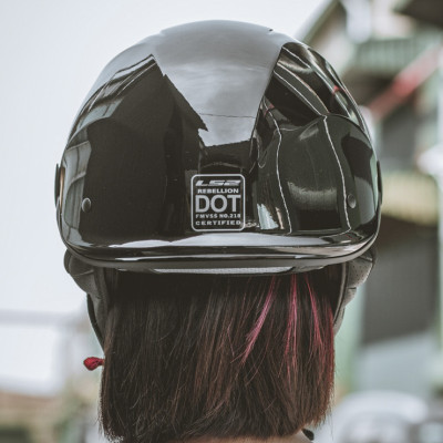 Mũ Bảo Hiểm Nửa Đầu Có Kính Âm LS2 OF590 Rebellion