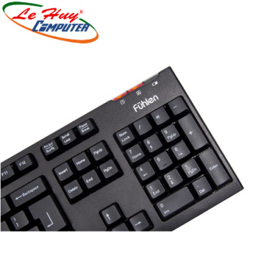 Bàn Phím Không Dây FUHLEN L411W (Wireless 2.4GHZ/Đen) Hàng Chính Hãng