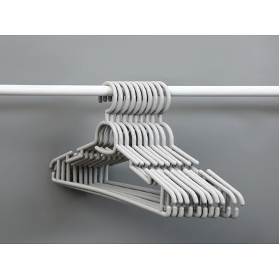 Set 10 cái Móc áo đầm vuông Hara 180 Bằng Nhựa Cao Cấp Inochi Nhật Bản (407 x 80 x 220 mm) - Giao Màu Ngẫu Nhiên