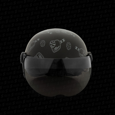 Mũ bảo hiểm có kính hoa văn NÓN SƠN chính hãng BKP-ĐN122