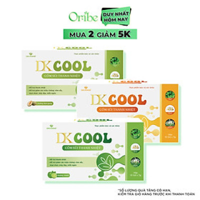 Bột Sủi Thanh Nhiệt DKCOOL Giảm Lở Miệng Nhiệt Miệng Rôm Sẩy - Hộp 10 Gói x 7g