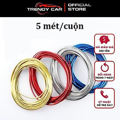 Chỉ viền trang trí nội thất ô tô (cuộn 5m) Chỉ nẹp viền nội thất xe hơi, dây viền trang trí nội thất ô tô, chỉ nội thất