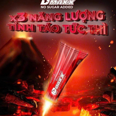 DMAXX thức uống bổ sung vitamin năng lượng không đường DAMODE 62 gói màu đỏ mỗi gói 2,2gr