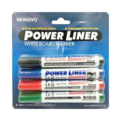 Vỉ 4 Bút Lông Bảng 4 Màu Mungyo MA-4A