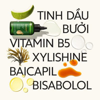 Nước dưỡng tóc tinh dầu bưởi (pomelo hair tonic) Cocoon 140ml + 1 Son dưỡng Cocoon 5g