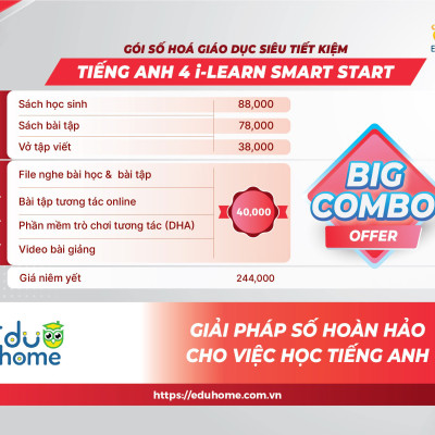Tiếng Anh 4 i-Learn Smart Start - Gói số hóa giáo dục siêu tiết kiệm (SB, WB, NB, Digital Pack)
