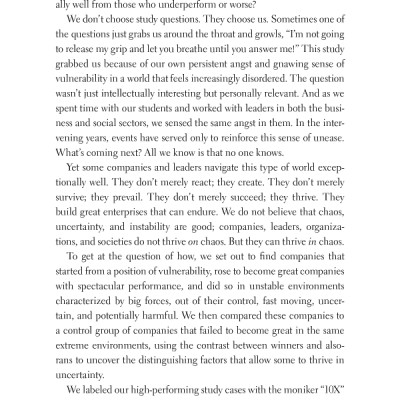 Great by Choice: Uncertainty, Chaos, and Luck-Why Some Thrive Despite Them All