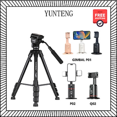 Combo Tripod Yunteng VCT-691 và Gimbal xoay tự đông 360 độ - Phụ kiện kèm theo remote và kẹp điện thoại - Hàng chính hãng