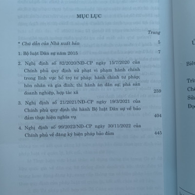 Sách Bộ Luật Dân Sự Năm 2015 Và Các Nghị Định Hướng Dẫn Thi Hành - NXB Chính Trị Quốc Gia Sự Thật