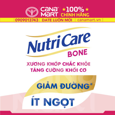 Sữa bột Nutricare Bone phòng chống loãng xương sụn khớp cho người lớn tuổi (850g)