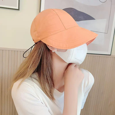 Mũ Chống Nắng Nửa Đầu Hàn Quốc Thời Trang Mũ Lưỡi Trai Chống Tia Uv, Nón Vành Rộng Có Móc Đeo Khẩu Trang