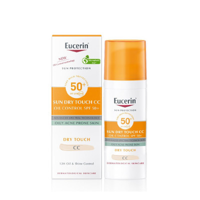 Kem Chống Nắng Trang Điểm Eucerin Sun Creme Face-Tinted CC Cream SPF50+ (50 ml)