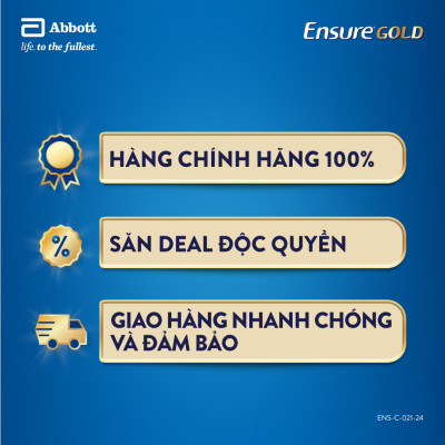 Thùng 24 chai Ensure Gold 237ml (Mẫu mới)