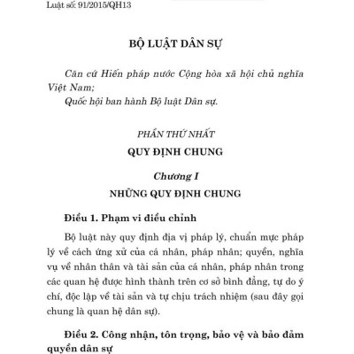 Bộ luật dân sự (hiện hành) - bản in 2024