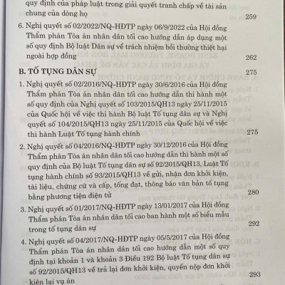 Các Nghị Quyết Của Hội Đồng Thẩm Phán Toà Án Nhân Dân Tối Cao Về Hình Sự, Tố Tụng Hình Sự, Dân Sự, Tố Tụng Dân Sự, Hành Chính, Kinh Doanh, Thương Mại, Hôn Nhân Và Gia Đình Từ Năm 1986 Đến Năm 2024