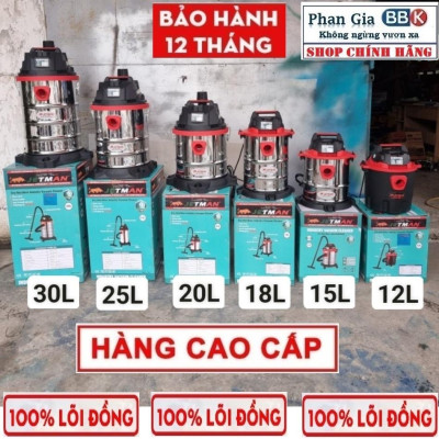 [chính hãƞg] Máy hút bụi KHÔ ƯỚT JETMAN 18L CÔNG SUẤT 1600W, CÓ CHỨC NĂNG THỔI, 100% DÂY ĐỒNG