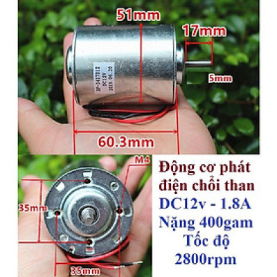 Động cơ từ Brushless phát điện 60w