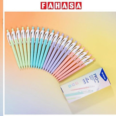 Hộp 20 Bút Gel B - Butter Gel PRO-079 - Thiên Long GELB-018 - Mực xanh (Mẫu Màu Thân Bút Giao Ngẫu Nhiên)