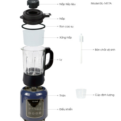 Máy xay sữa hạt Gali GL-1417A 1.75 lít đa chức năng, nấu hẹn giờ. Hàng chính hãng bảo hành 24 tháng