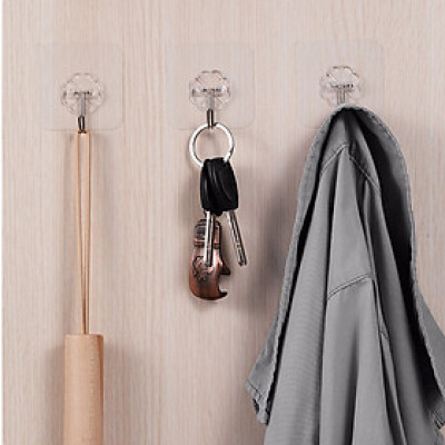 SET Móc Treo Trong Suốt Đa Năng Bằng Nhựa Nhỏ Gọn, Móc Dán Tường Siêu Chắc, Móc Treo Đồ Dùng Gia Đình. Taky Home 2213set