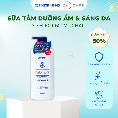 Sữa tắm dưỡng ẩm và làm sáng da s select 600ml/chai