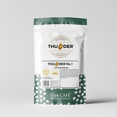 Cà Phê Nguyên Hạt Hạng 1 Sàng 1864/64 in Trọng lượng 220g THUNDER No.1 - 1864 CAFÉ