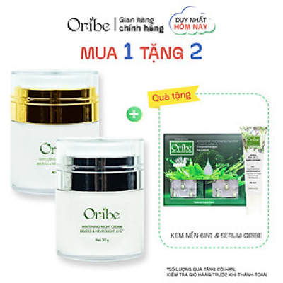 Bộ Sản Phẩm Dưỡng Trắng Da Ban Ngày Và Ban Đêm Oribe Giúp Da Trắng Mịn Màng Dưỡng Ẩm Chuyên Sâu Cho Da Chắc Khỏe Căng Mướt 30g/hủ